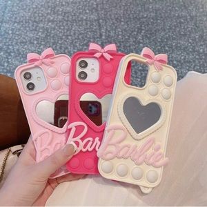 mirror bow tie push bubble soft silicone decompression case